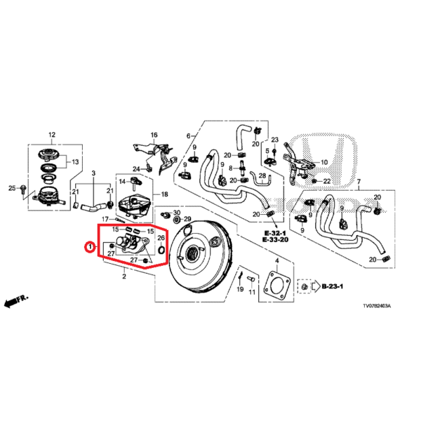 Honda CRV 20072012 Brake Master Cylinder Honda Direct Parts