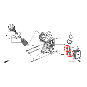 Honda CR-V 2007-2012 Oil Cooler O-Ring 15501-RL0-G01
