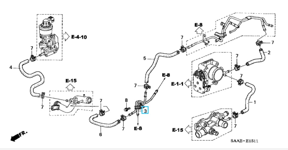 Honda Jazz 2002-2008 Water Pipe