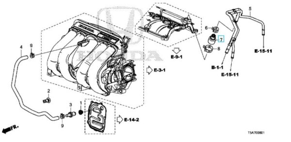 Honda Jazz 2016-2020 Breather Joint Rubber