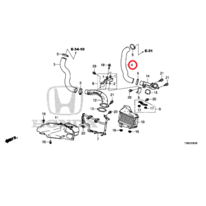 Honda Civic 2012-2016 Intercooler Hose (outlet), 17287-RZ0-G02