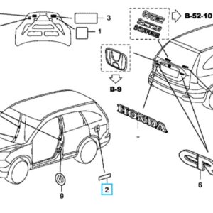 Honda CR-V 2007-2012 Fuel Filler Label (Diesel)