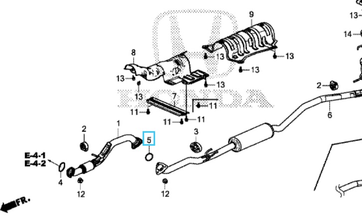 Honda Civic 2017-2021 Front Pipe To Centre Pipe Gasket
