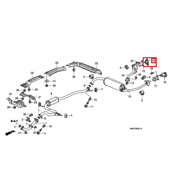 Honda Civic 20062011 Offside Exhaust Pipe Finisher Honda Direct Parts