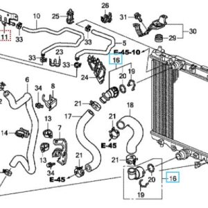 Honda CR-V Diesel 2010-2014 Radiator Hose Connector