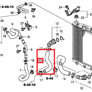 Honda CR-V 2007-2012 Upper Water Hose