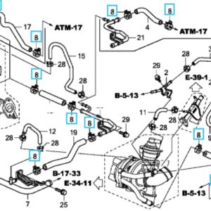 Honda CR-V 2007-2012 Water Hose Clamp