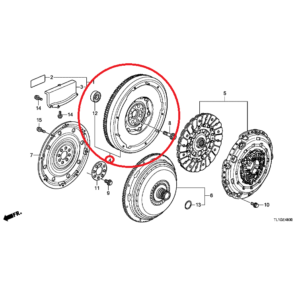 Honda Accord Diesel Clutch Flywheel 22100-RL0-006