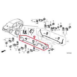 Honda CR-V 2013-2018 Front Parking Sensor Sub Cord 32112-T1G-G00