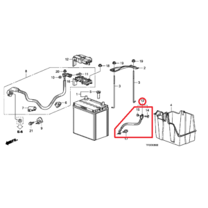 Honda Jazz 2009-2015 Battery Earth Cable 32600-TF0-000