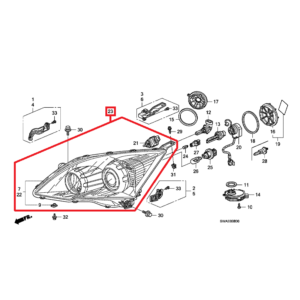 Honda CR-V 2007-2012 Nearside Headlight