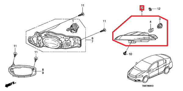 Honda Insight Offside Front Indicator Lamp