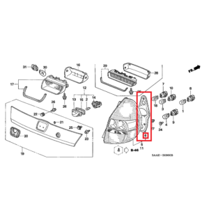 Honda Jazz 2002-2008 Rear Light Gasket