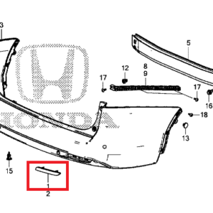 Honda Civic Tourer Offside Rear Reflector