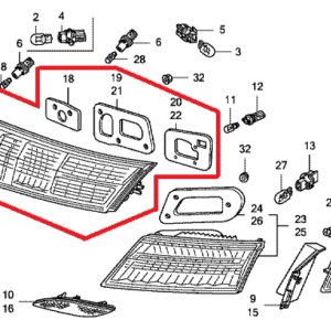 Honda Civic 2006-2011 Rear Centre Light
