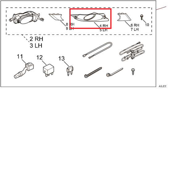 Honda FR-V Offside Fog Light Garnish