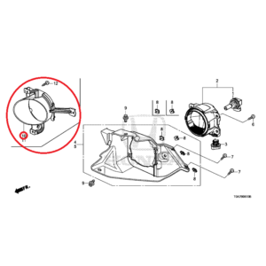 Honda CR-V 2013-2018 Offside Fog Light Bracket 33961-T1G-E00