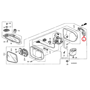 Honda Jazz 2002-2008 Offside Mirror Light 34300-SAA-013
