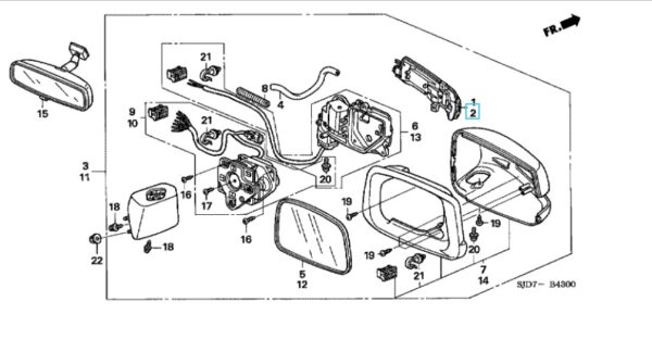 Honda FR-V Nearside Mirror Indicator