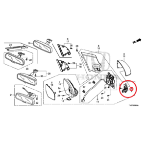 Honda Civic 2012-2016 Nearside Indicator Unit 34350-TV0-E01