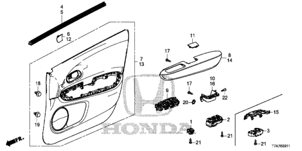 Honda HR-V 2015-Current Mirror Switch 35190-T7A-J11