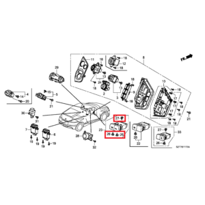 Honda CR-Z Parking Sensor Switch Bulb Set