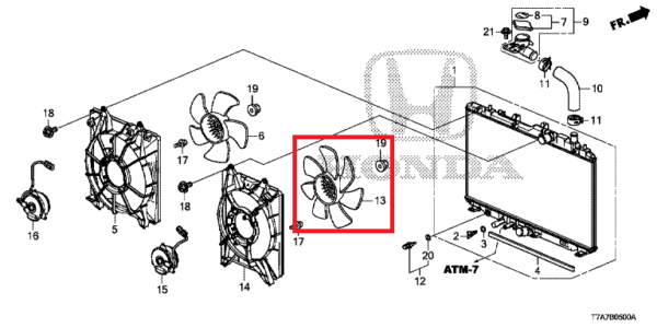 Honda HR-V 2015-2021 Cooling Fan