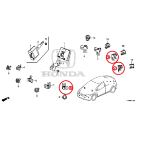 Honda Civic 2012-2016 Parking Sensor 39680-T0A-R11ZR