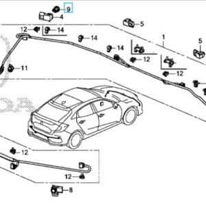 Honda Civic 2020-2021 NSF Corner Parking Sensor Cover