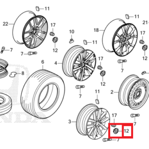 Honda Civic Type R 2017-2021 Aluminium Wheel Centre Cap