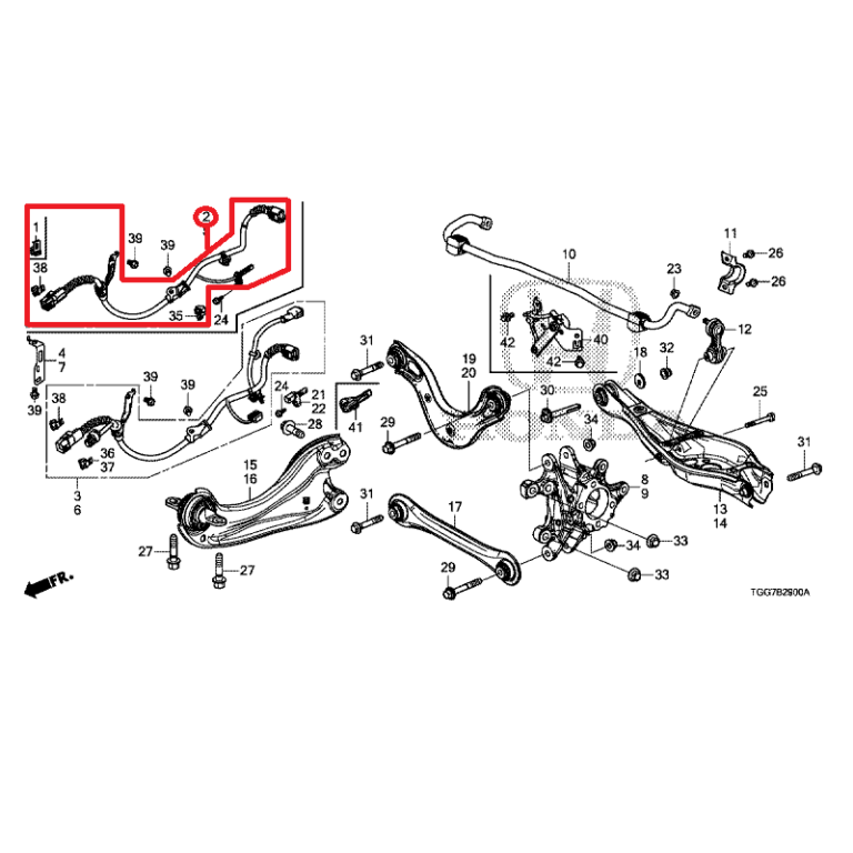 Honda Civic 2017 Offside Rear ABS sensor Honda Direct Parts