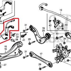 Honda Civic 2017-2022 Nearside Rear ABS sensor Harness