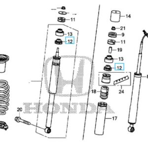 Honda Civic Tourer 2012-2016 Rear Shock Absorber Lower Mounting Rubber