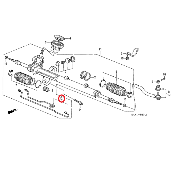 Honda Accord 20012005 Power Steering Pipe Set Honda Direct Parts