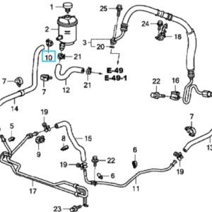 Honda CR-V 2007-2012 Power Steering Fluid Reservoir Clamp