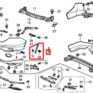 Honda CR-V 2007-2012 Nearside Front Wing Garnish