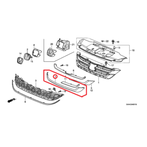 Honda CR-V 2007-2012 Centre Grille Moulding 71127-SWW-E31Z