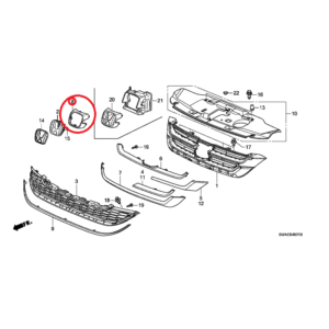 Honda CR-V 2007-2012 Grille Emblem Cover 71128-SWW-E31