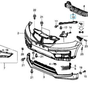 Honda Jazz 2009-2015 NSF Upper Bumper Bracket