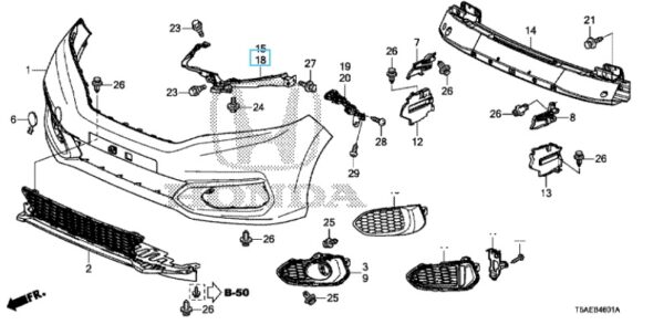 Honda Jazz 2018-2019 Nearside Headlight Bracket