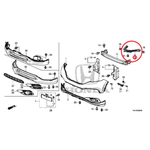 Honda CR-V 2013-2018 Upper Bumper Bracket 71190-T1E-G00