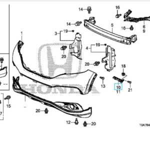Honda CR-V 2013-2018 OSF Bumper Side Bracket