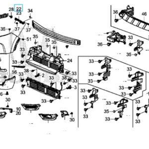 Honda CR-V 2019-2023 OSF Bumper Side Bracket