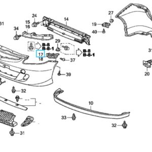 Honda Jazz 2002-2008 OSF Bumper Bracket