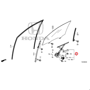 Honda CR-V 2013-2018 Offside Door Regulator 72211-T1G-E01