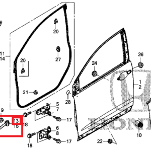 Honda CR-V 2013-2018 Offside Front Check Strap