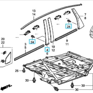 Honda Jazz 2009-2015 OSF Door Sash