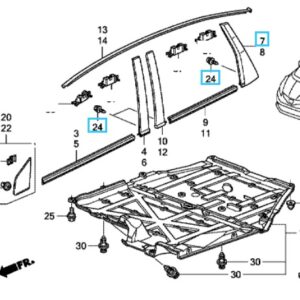 Honda Jazz 2009-2015 OSR Door Pillar Trim