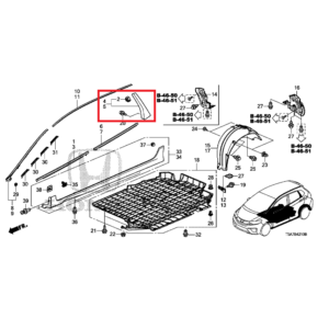 Honda Jazz 2016-2019 Offside Rear Pillar Garnish