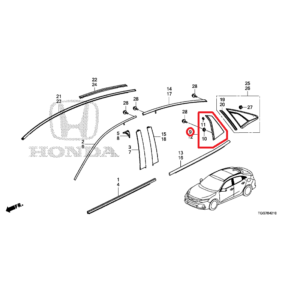 Honda Civic 2017-2022 Offside Rear Garnish